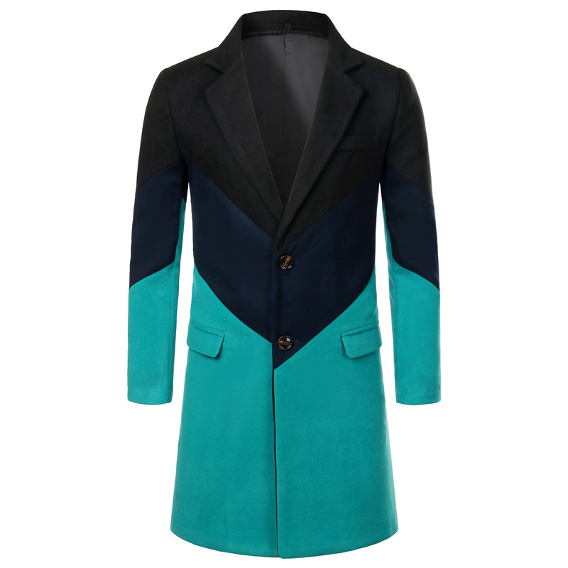 가을 겨울 새로운 패션 스티치 모직 코트 남성 재킷, 유럽 크기 싱글 브레스트 남성 비즈니스 캐주얼 윈드 브레이커 2020